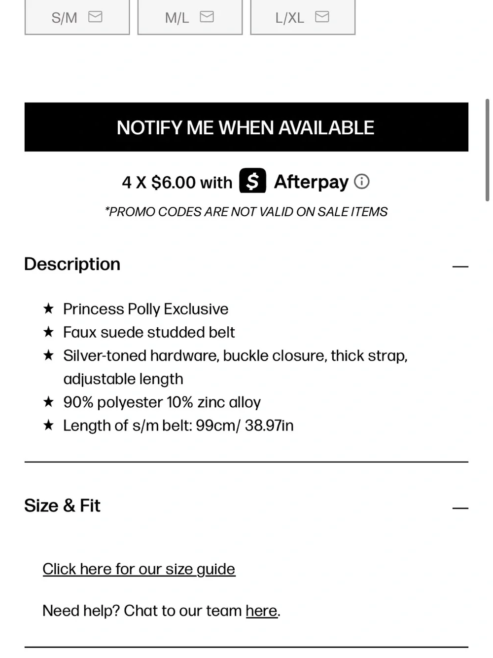 Princess Polly wide faux